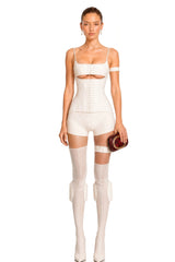 Éclat White Hollow Detail Playsuit