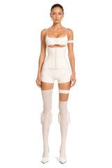 Éclat White Hollow Detail Playsuit