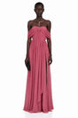 Ecrin Pink Off Shoulder Cross Front Maxi Dress