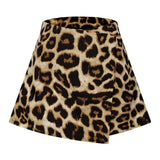 Eden Skirt & Top Set - Crystal Embellished Halterneck Top - Leopard Cropped Top - Irregular Hem Culotte Skirt