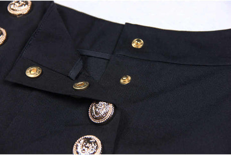 Eden Trousers – High - Waisted Wide - Leg Fit – Decorative Front Buttons – Tailored Relaxed Silhouette – Ideal for Formal Looks