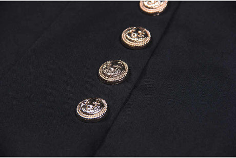 Eden Trousers – High - Waisted Wide - Leg Fit – Decorative Front Buttons – Tailored Relaxed Silhouette – Ideal for Formal Looks