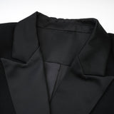 Eithne black doublebreasted long coat