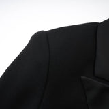 Eithne black doublebreasted long coat