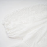 Elaina Midi Dress White Lace - Trim Panelled & Belted