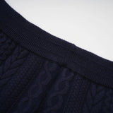 Elena Cardigan & Trousers Set Chunky Crochet Sailor Collar Blue White