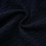 Elena Cardigan & Trousers Set Chunky Crochet Sailor Collar Blue White