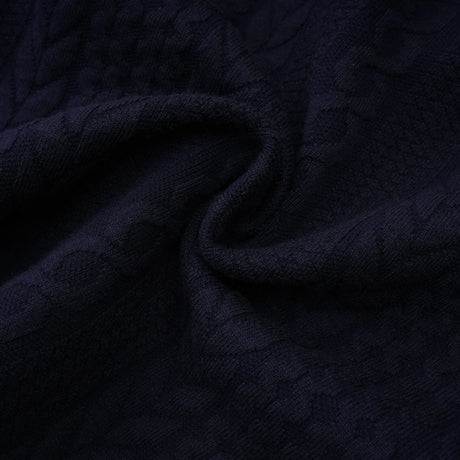 Elena Cardigan & Trousers Set Chunky Crochet Sailor Collar Blue White