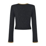 Elena Jacket & Skirt - Sequin Design - Front Button Fastening - Four Front Welt Pockets - Knitted Construction
