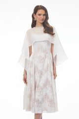 Elena White Sleeveless Lace Midi Dress