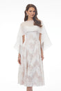 Elena White Sleeveless Lace Midi Dress