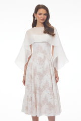 Elena White Sleeveless Lace Midi Dress