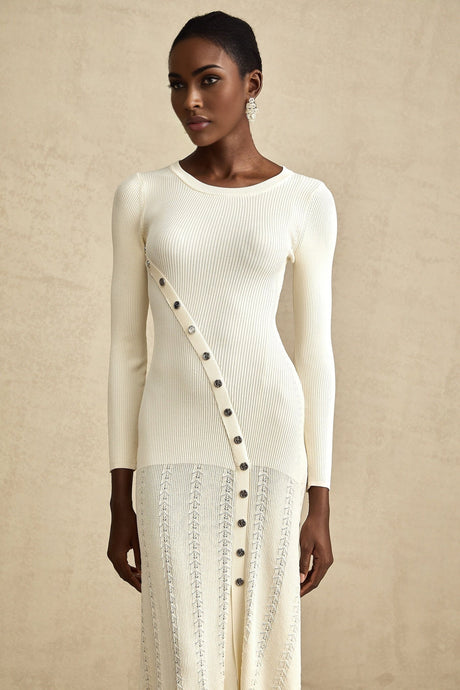 Éléonore buttonembellished knitted midi dress