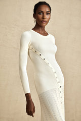 Éléonore buttonembellished knitted midi dress