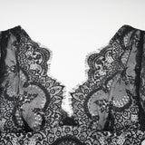 Éléonore contrastcolor lacedetail maxi dress