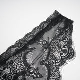 Éléonore contrastcolor lacedetail maxi dress