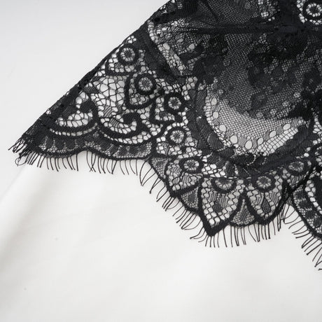 Éléonore contrastcolor lacedetail maxi dress