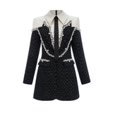Éléonore fauxpearl tweed mini dress