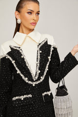 Éléonore fauxpearl tweed mini dress