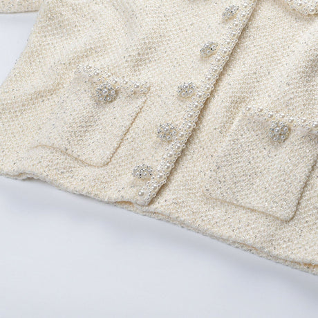 Eléonore white cropped jacket