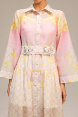 Elettra Pink Floral Maxi Dress