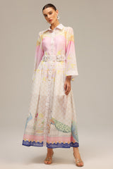 Elettra Pink Floral Maxi Dress