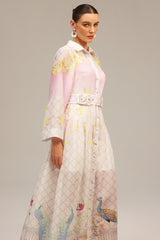Elettra Pink Floral Maxi Dress
