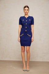 Elettra Skirt & Top Set - Plaid Check Knit Design - Jacquard Detailing - Slip - On Style