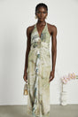 Éliane ombreprint halterneck midi dress
