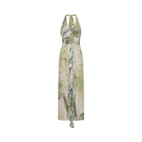 Éliane ombreprint halterneck midi dress