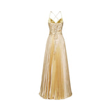 Eline pleated maxi dress