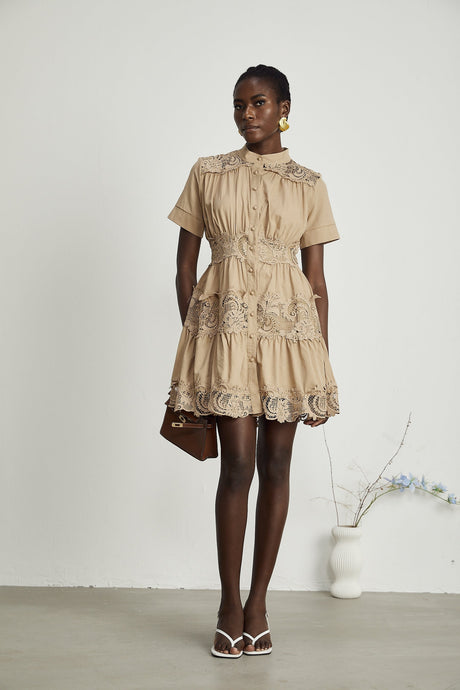Elinor lacedetail cutout mini dress