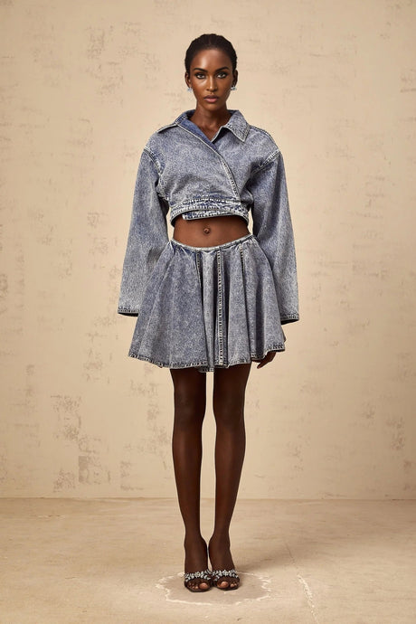 Elisa Blue Denim Mini Skirt