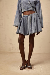 Elisa Blue Denim Mini Skirt