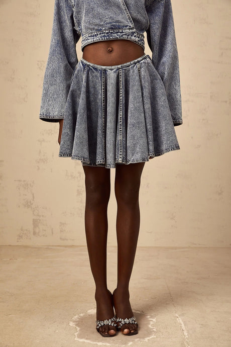 Elisa Blue Denim Mini Skirt