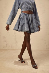 Elisa Blue Denim Mini Skirt