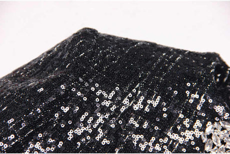 Elisa Tailored Tweed Jacket - Long Sleeves - Silver Detailing - Jeweled Buttons