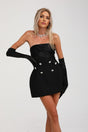 Elise Mini Dress – Off The Shoulder – Bustier Style – Asymmetrical Design – Layered