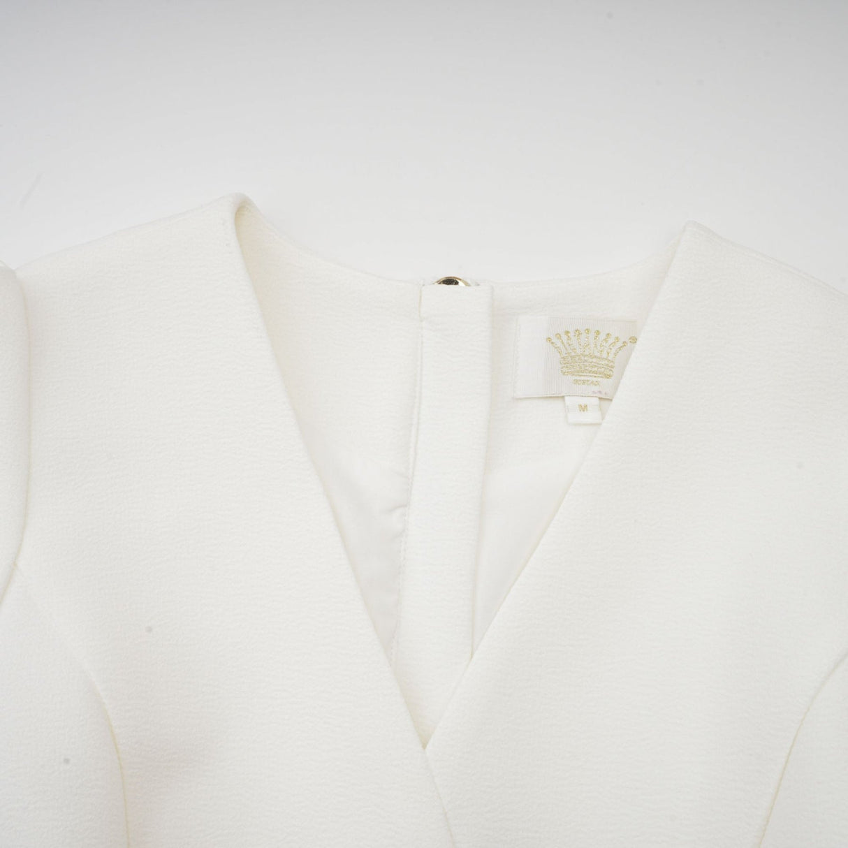 Élise pleated peplumhem blazer dress in White