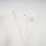 Élise pleated peplumhem blazer dress in White