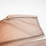Elizabeth Bodysuit - Long Sleeves - High Neck - Pleats and Cut - Out Design - Gradient Effect
