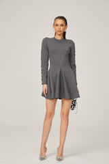 Élodie cutout flared knitted mini dress