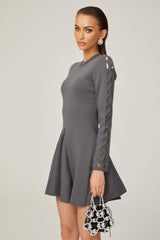 Élodie cutout flared knitted mini dress