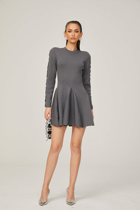 Élodie cutout flared knitted mini dress