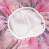 Élodie floralprint ruffled gown