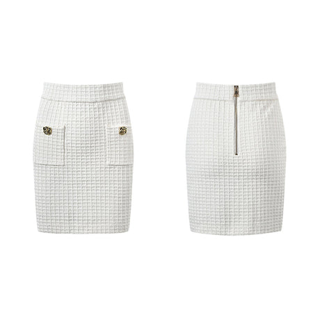 Élodie waffleknit jacket  skirt matching set