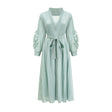 Éloïse fauxflower knitted dress  coat matching set