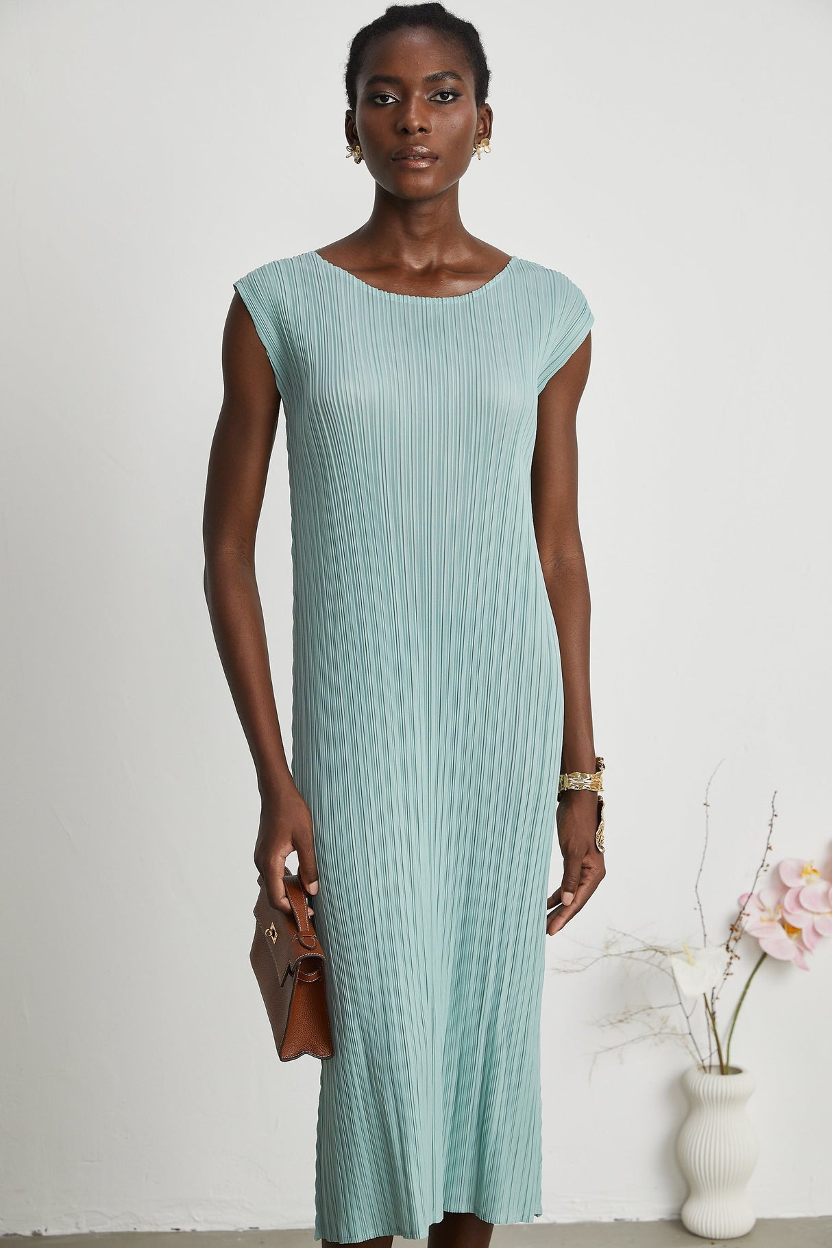 Éloïse fauxflower knitted dress  coat matching set