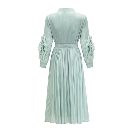 Éloïse fauxflower knitted dress  coat matching set