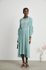 Éloïse fauxflower knitted dress  coat matching set